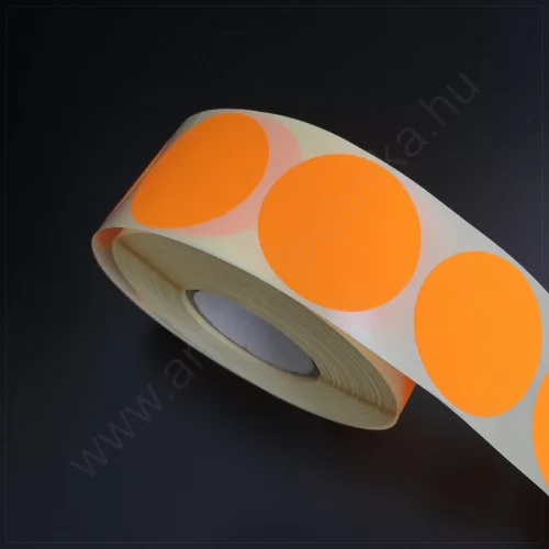 60mm körcímke - fluo NARANCS (1.000 db/40)