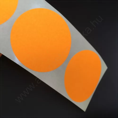 60mm körcímke - fluo NARANCS (1.000 db/40)