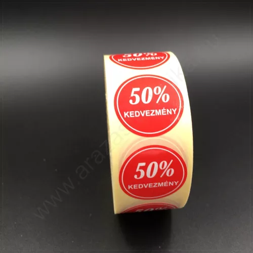 30mm körcímke -50% kedvezmény (1000db/40)
