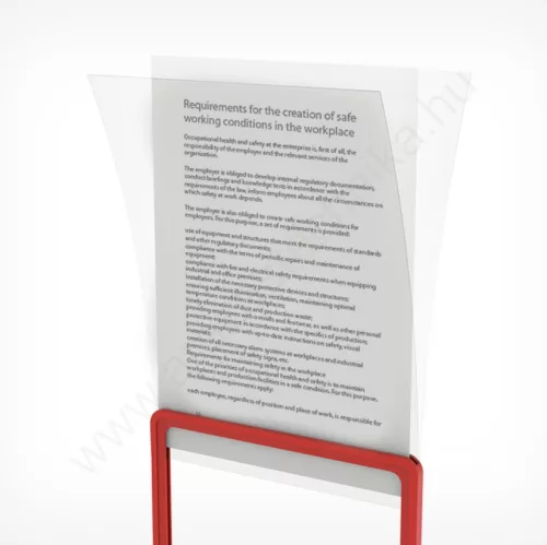 Információs állvány - A4 plakátkeret + (kihúzható SZÁR 2*50 cm) + PVC lapvédő fólia