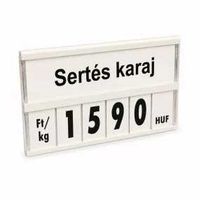 Árkazetta 74x51mm fehér-fekete