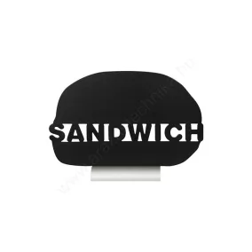   Menütartó krétás - SANDWICH sziluett - alumínium talp Securit® (FBTA-SANDWICH)