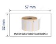   32 x 57 mm thermo címke Dymo nyomtatóhoz - visszaszedhető ragasztó