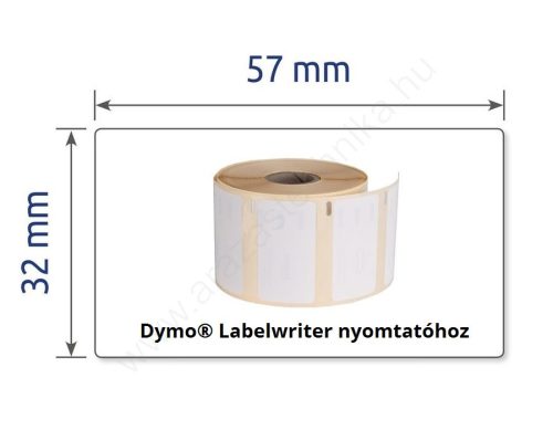 32x57mm címke Dymo nyomtatóhoz - visszaszedhető ragasztó AS0722540