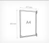 Kasszainfó 5xA4 PIROS INFOSIGN keret + PVC