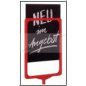 A6 fekete PVC lap (105x148mm) krétamarkerrel írható