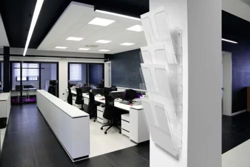 Prospektustartó fali A4 álló 6 rekesz - FEKETE FLEXIPLUS (1700008061)