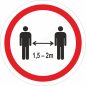 Padlómatrica TARTSON TÁVOLSÁGOT 30cm kör - piros