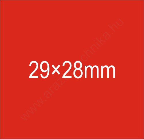 29x28mm piros Original árazócímke