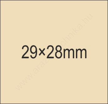 29x28mm BÉZS Original árazócímke