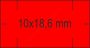 10x18,6mm FLUO piros árcímke + festékhenger - AVERY Dennison