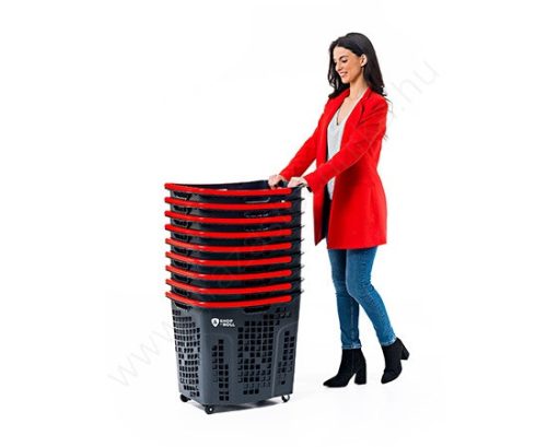 80L Gurulós bevásárló kosár - ZÖLD (07258)