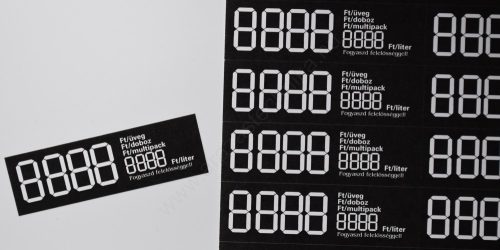 Digitális  öntapadós etikett 69x21mm (36db/ív) FEKETE