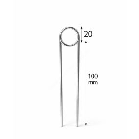 TÜSKE - (10cm) INOX árcímke tartó DUPLA