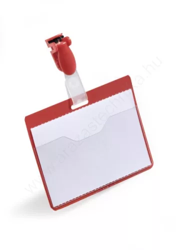 Látogatói névkitűző 60x90mm - piros (8106-03) (25szett) - KIFUT!