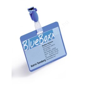 Látogatói névkitűző 60x90mm - kék (8106-06) (25szett)