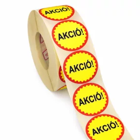35mm FLASH - AKCIÓ öntapadó körcímke  (1.500 db/tek)