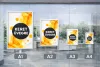 Alumínium plakátkeret A3 ÜVEGRE - kétoldalas EZÜST