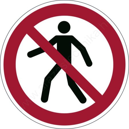 Biztonsági jelölés "Tilos a gyalogosok számára az átjárás ” (1732-03)