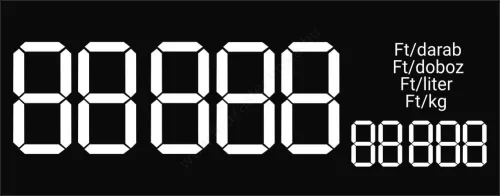 Digitális etikett 100x40mm - fekete - egységáras (200db/cs)