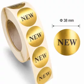 38mm körcímke - ARANY papír - NEW (1000 db/tek)