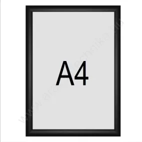 Alumínium plakátkeret A4 [25mm profil] fekete