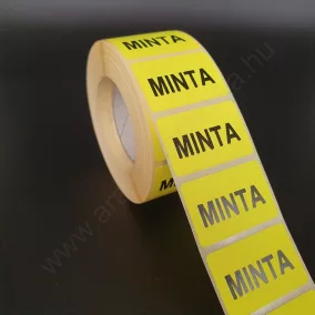   35x23mm  - MINTA - FLUO CITROM  visszaszedhető ragasztóval (1000db)