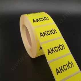   35x23 mm  - AKCIÓ - FLUO CITROM  visszaszedhető ragasztóval (1000db)