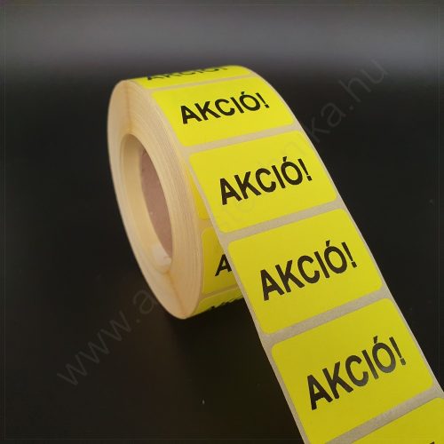 35x23 mm  - AKCIÓ - FLUO CITROM  visszaszedhető ragasztóval (1000db)