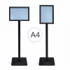 Információs állvány - A4  álló - fekvó ALU-CLICK keret - fekete