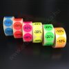 38mm körcímke -10% -20% -30% -40% -50% -70% - fluo zöld