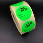   38mm körcímke -30%  ÚJ ár - Új egység ár (1.000db/40) fluo zöld