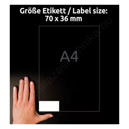 6122 Avery univerzális címke - fehér 70x36mm (10ív)