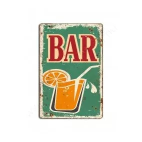 BAR retro fémtábla