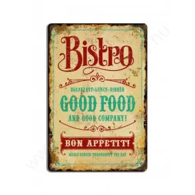 Bistro retro fémtábla