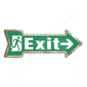 Green Exit retro fémtábla