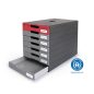 IDEALBOX PRO 7 fiókos iratrendező - piros (7763-03)