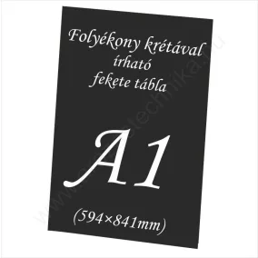 A1 fekete PVC lap [594x841mm] folyékony krétával írható