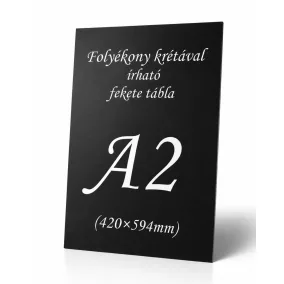 A2 fekete PVC lap [420x594mm] folyékony krétával írható