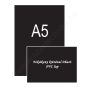 A5 fekete PVC lap [148x210mm] krétamarkerrel írható