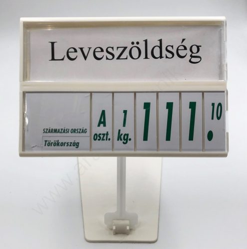 Árkazetta zöldségekhez 120x84mm fehér-zöld - talpas