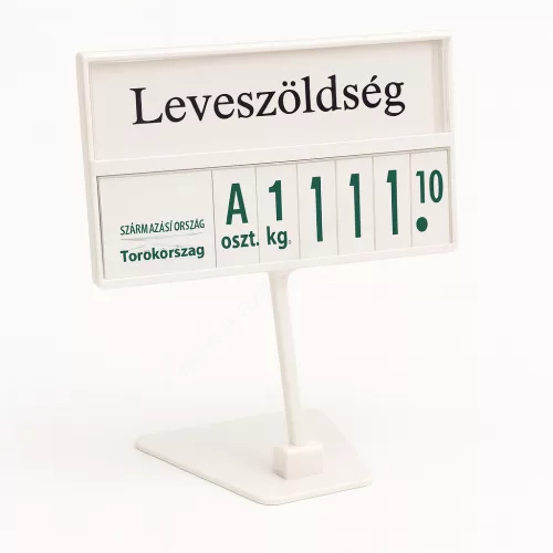 Árkazetta zöldségekhez 120x84mm fehér-zöld - talpas