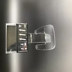   Árkazetta SZETT 74x51mm lapozható számokkal (fekete keret) + 10 cm akril TALP