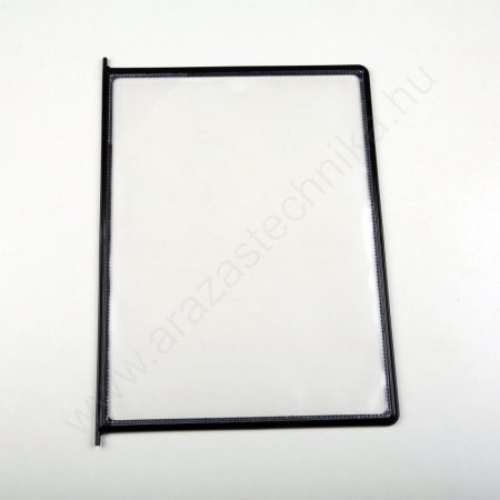 Zsanéros plakátkeret PVC fóliával A4 - fekete (10db/cs)