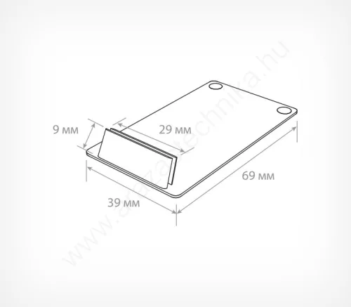Cardfix-75 kartontartó - áttetsző