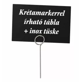 Krétás ártábla szett A7 [105x74mm] + inox TÜSKE (5 cm)