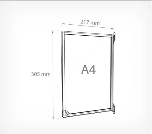 Kasszainfó 5xA4 KÉK INFOSIGN keret + PVC