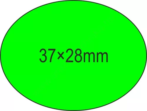 37x28mm FL ZÖLD OVAL árazócímke (400db/tek)