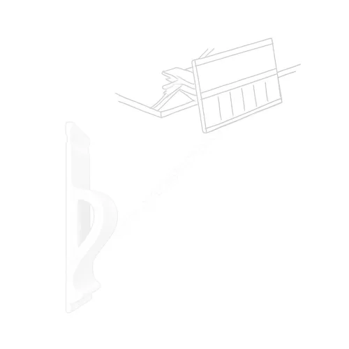 CLIP csipesz üveglapra - FEHÉR (+árkazettához adapter)