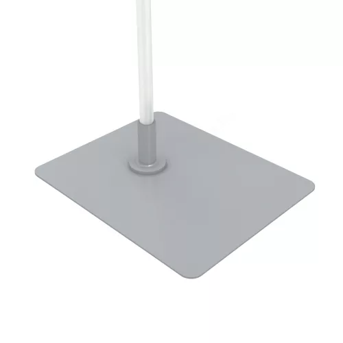 Információs állvány A4 FEKETE keret+PVC (110-114cm ezüst szár)